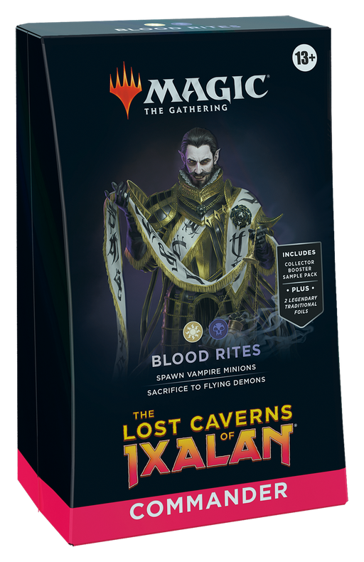 Magic: The Gathering The Lost Caverns of Ixalan Commander Deck - Blood Rites (100-Card Deck, 2-Card Collector Booster Sample Pack + Accessories) - Wizards Of The Coast