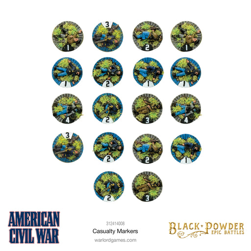 Black Powder Epic Battles - American Civil War Casualty Markers - Warlord Games