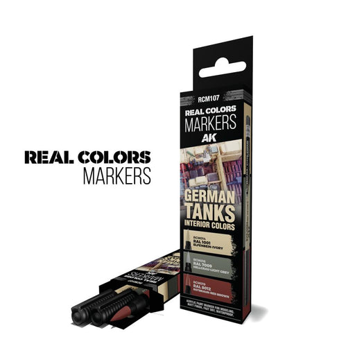 Real Colors Markers - Set 3 German Tanks Interior - AK Interactive