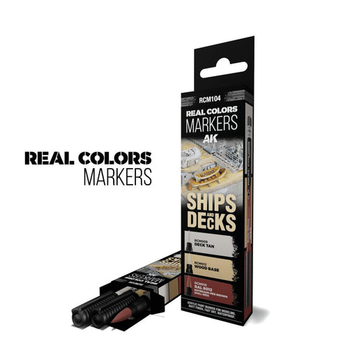 Real Colors Markers - Set 3 Ships & Decks - AK Interactive