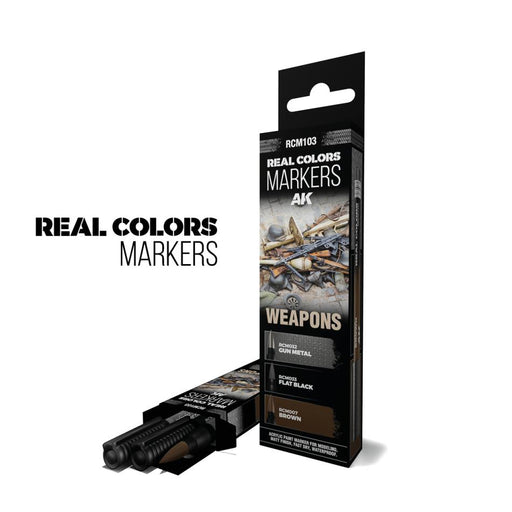 Real Colors Markers - Set 3 Weapons - AK Interactive