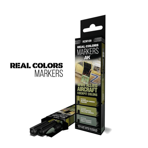 Real Colors Markers - Set 3 Wwii Allied Aircraft Cockpit - AK Interactive