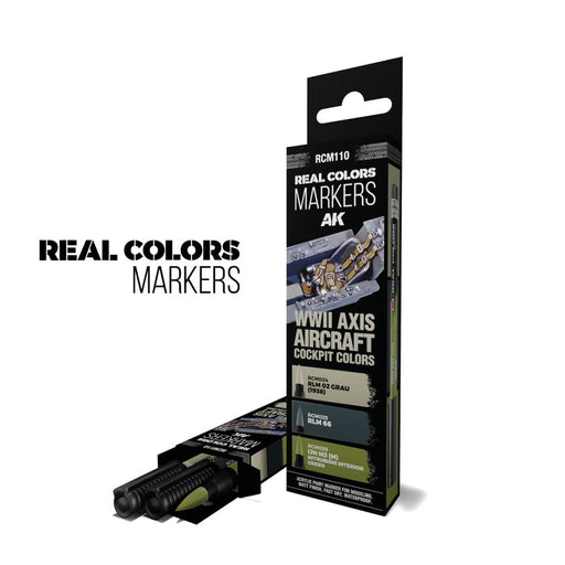 Real Colors Markers - Set 3 Wwii Axis Aircraft Cockpit - AK Interactive