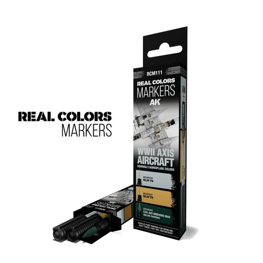 Real Colors Markers - Set 3 Wwii Axis Aircraft Squiggle Camouflage - AK Interactive