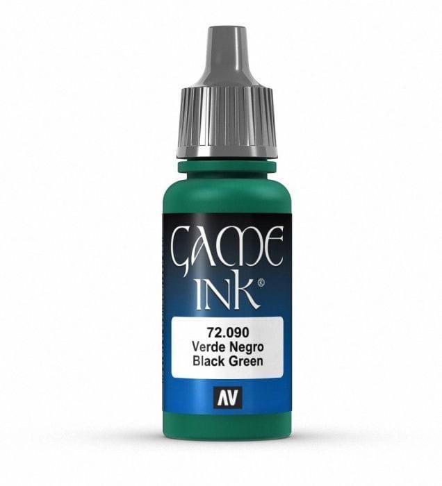Vallejo Game Color 17ml - Game Ink - Black Green