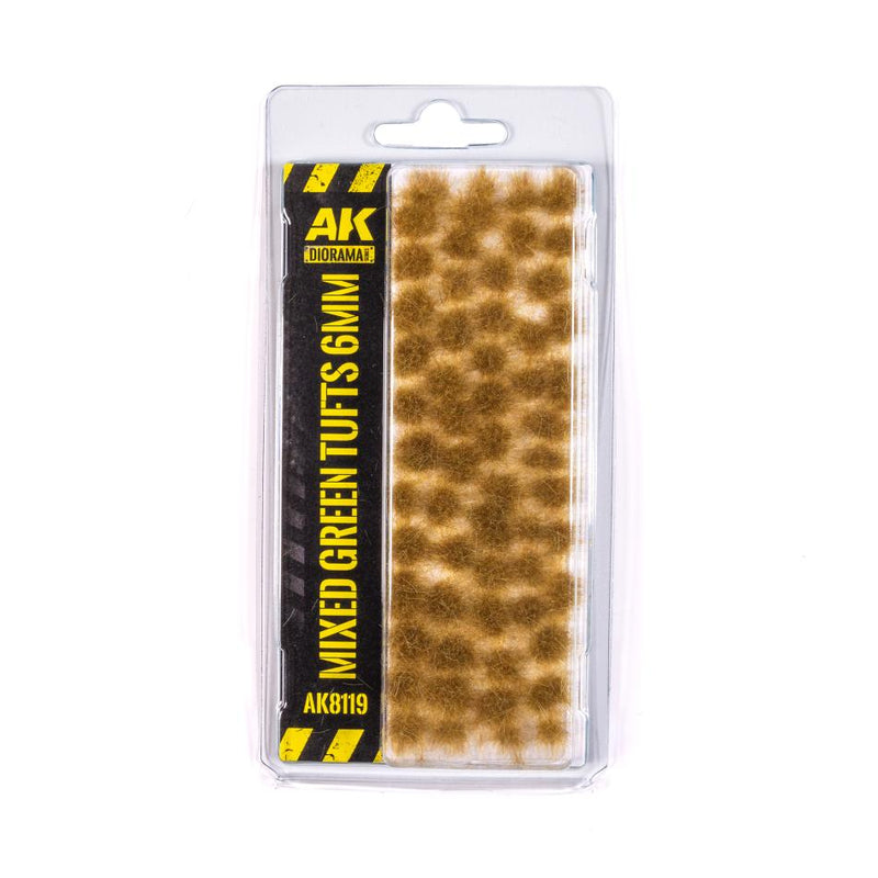 AK Interactive - Mixed Green Tufts 6mm - AK Interactive