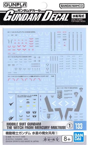 Gundam Decal 133 Mobile Suit Gundam The Witch From Mercury Multiuse