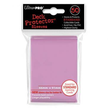 Solid Pink Standard Size Sleeves (50) - Ultra Pro