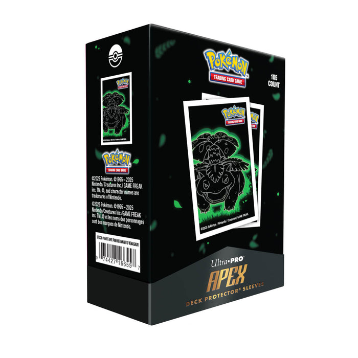 Neon Kanto 105ct APEX Deck Protector Sleeves Venusaur for Pokémon