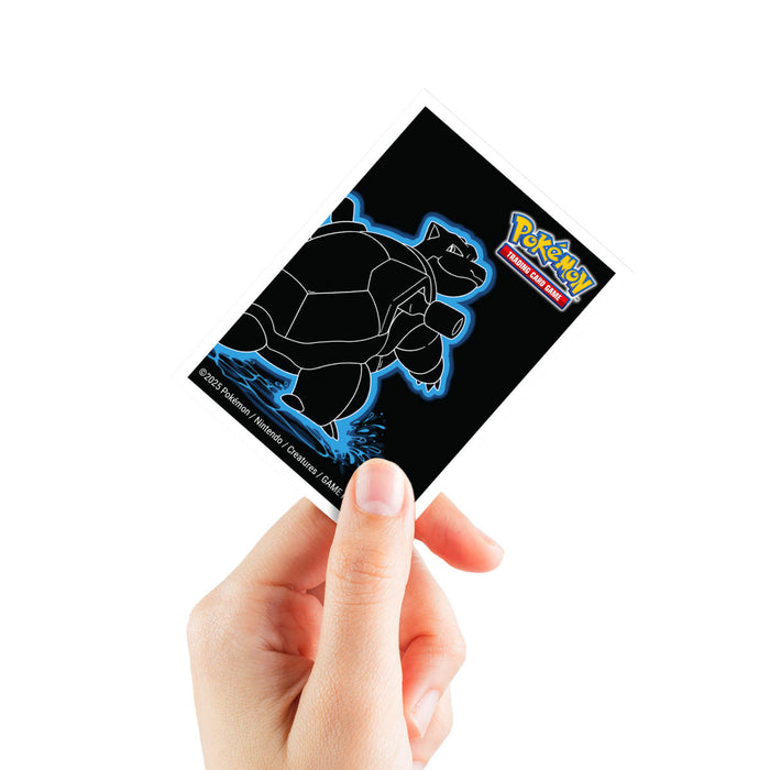 Neon Kanto 105ct APEX Deck Protector Sleeves Blastoise for Pokémon