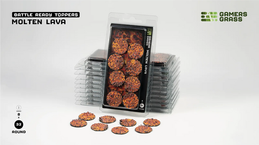 Gamers Grass - Molten Lava – Round 32mm (x8) - Gamers Grass