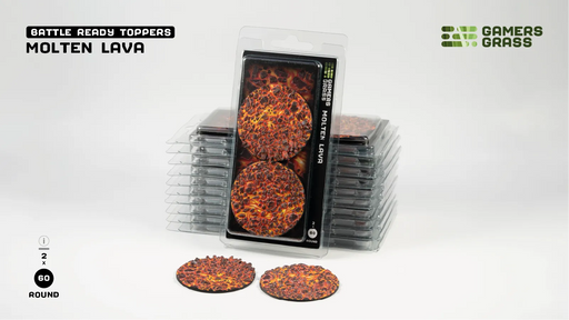 Gamers Grass - Molten Lava – Round 60mm (x2) - Gamers Grass