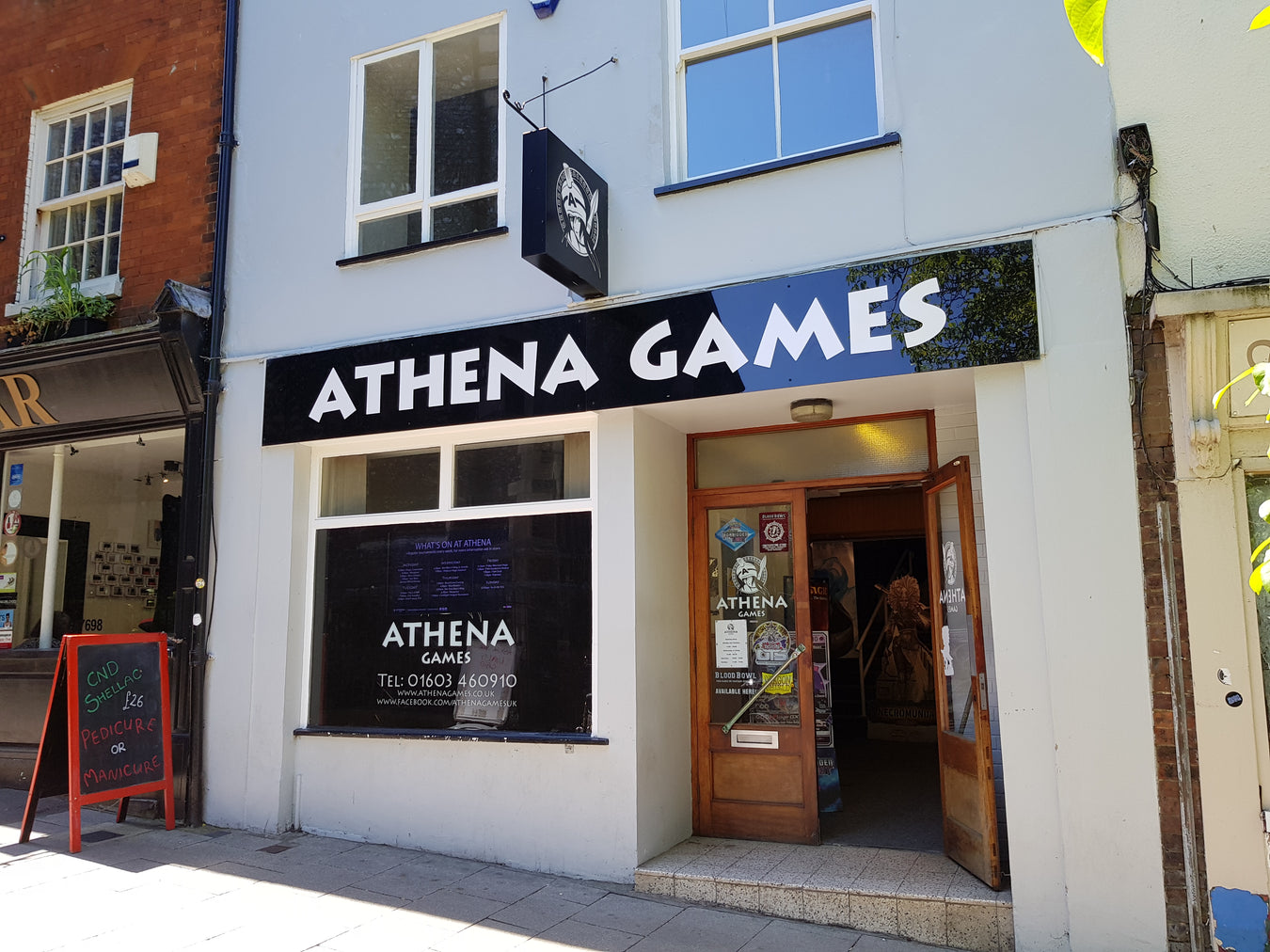 front of athena games