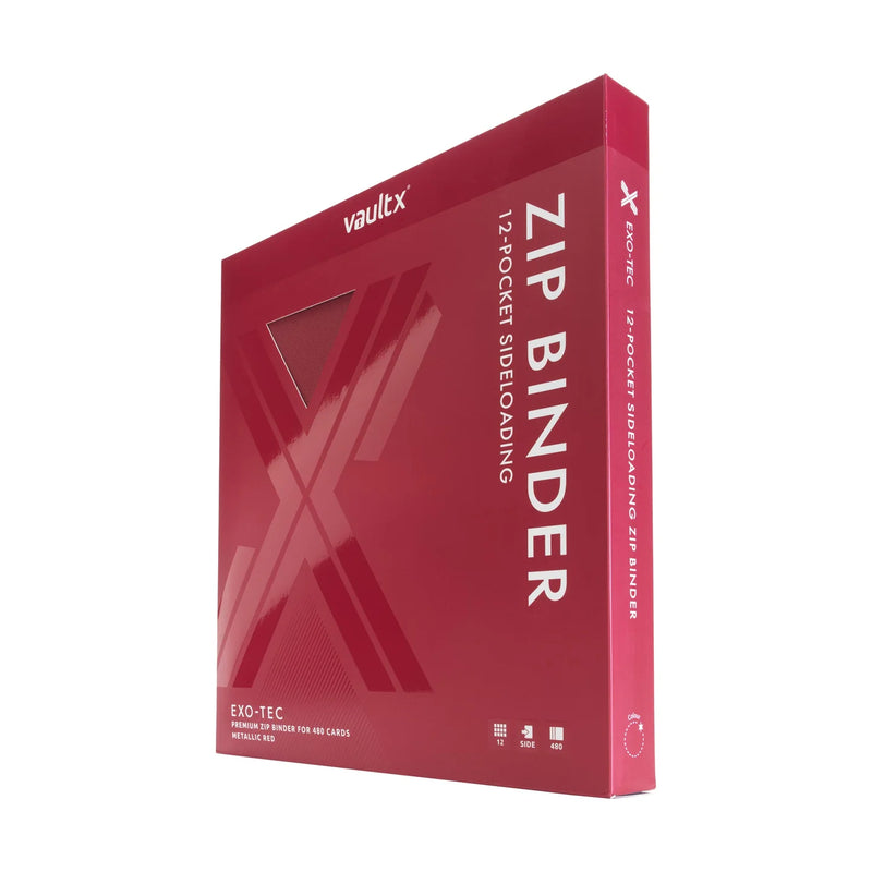 12-Pocket Exo-Tec Zip Binder Metallic Red - Vault X