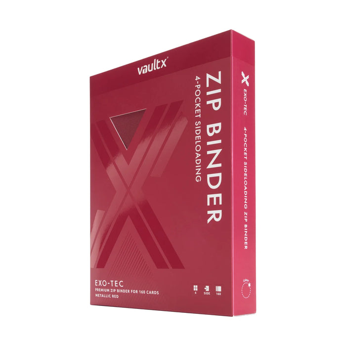 4-Pocket Exo-Tec Zip Binder Metallic Red - Vault X