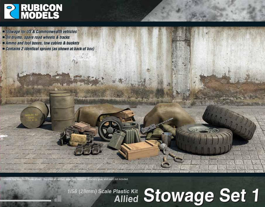 Allied Stowage Set 1 (WW2) - Rubicon Models LTD