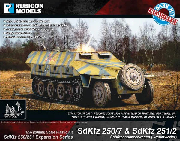 Rubicon Models - SdKfz 250/251 Expansion Set- SdKfz 250/7 & 251/2 Mortar Carrier