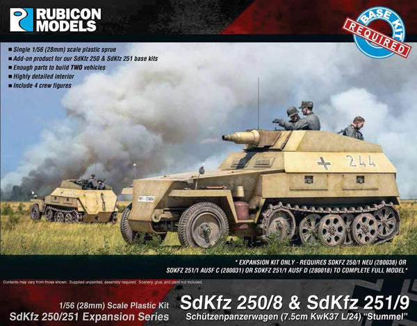 Rubicon Models - SdKfz 250/251 Expansion Set- SdKfz 250/8 & 251/9 Stummel