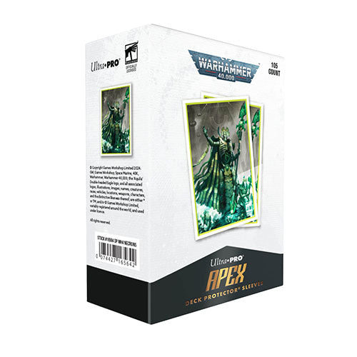 Warhammer 40k - Codex Aligned 105ct Apex Deck Protector Sleeves - Necron - Ultra Pro
