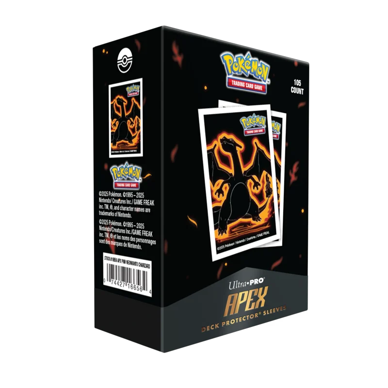 Ultra Pro - Pokemon - Neon Kanto - 105ct Apex Deck Protector Sleeves - Charizard - Ultra Pro