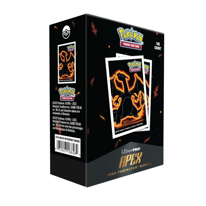 Ultra Pro - Pokemon - Neon Kanto - 105ct Apex Deck Protector Sleeves - Charizard - Ultra Pro