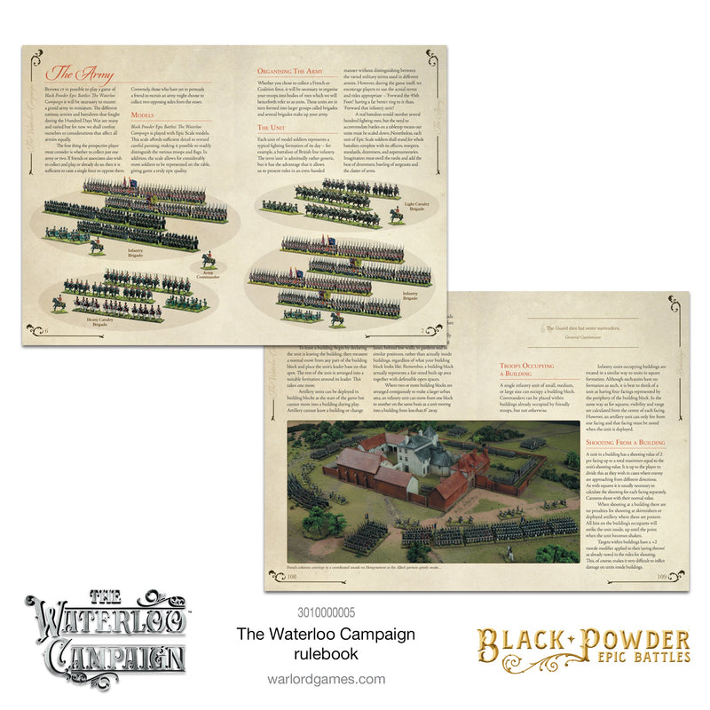 Black Powder Epic Battles: The Waterloo Campaign Rulebook - Warlord Games