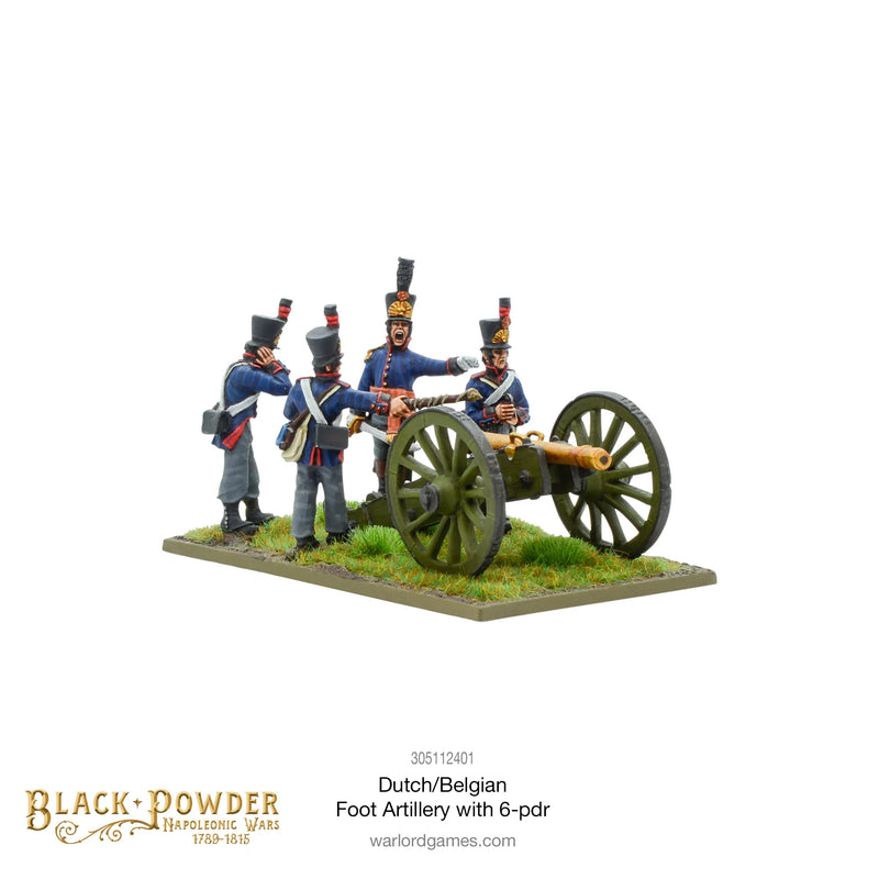 Black Powder: Napoleonic Dutch/Belgian Foot Artillery with 6-pdr