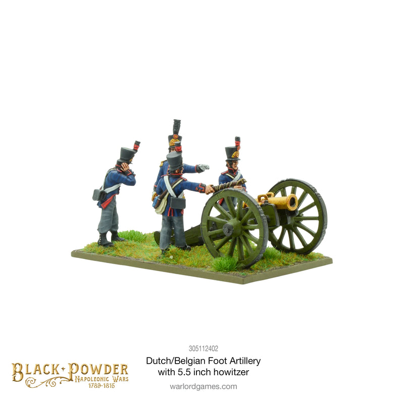 Black Powder: Napoleonic Dutch/Belgian Foot Artilley with 5.5 inch Howitzer