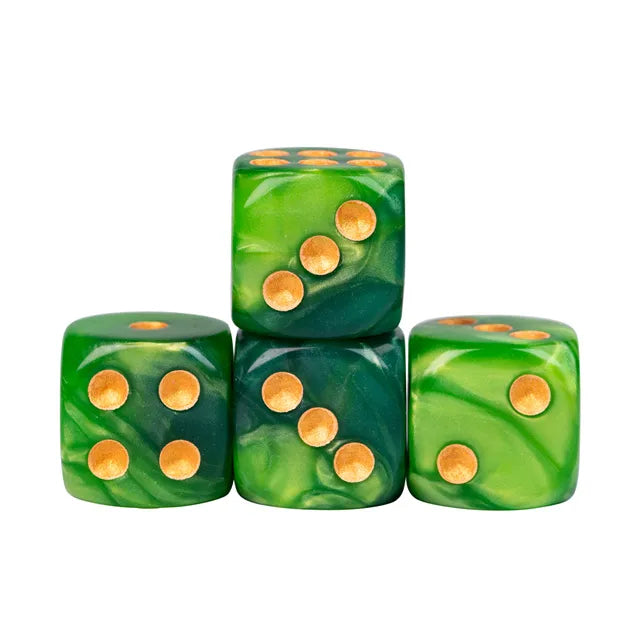 Lime and Green - 12mm Color Blend Glitter Pip D6 Dice (36pcs)