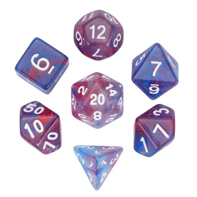 Regal Fusion - Acrylic Two-Color Swirl Translucent RPG Dice Set
