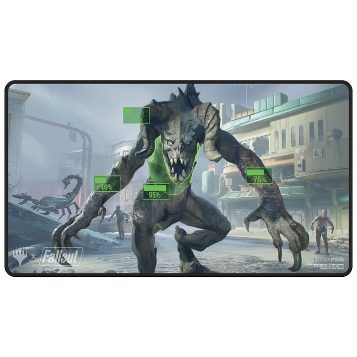 Fallout Black Stitched Playmat W for Magic: The Gathering