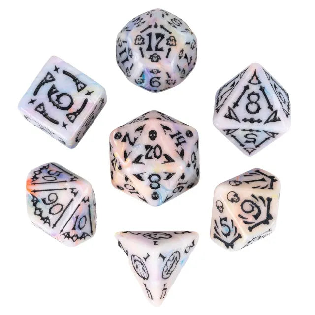 Halloween - Acrylic Rainbow Pattern RPG Dice Set
