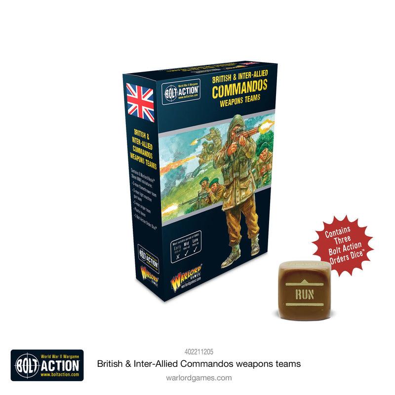 Bolt Action: British & Inter-Allied Commandos weapons teams - Warlord Games