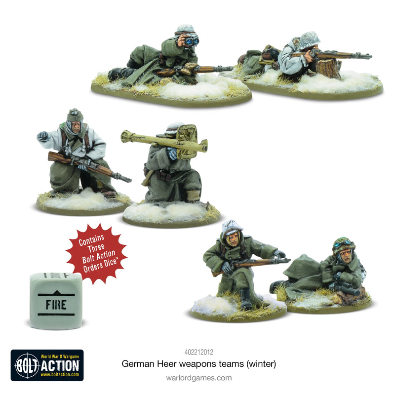 Bolt Action: German Heer (Winter) Weapons Teams - Warlord Games