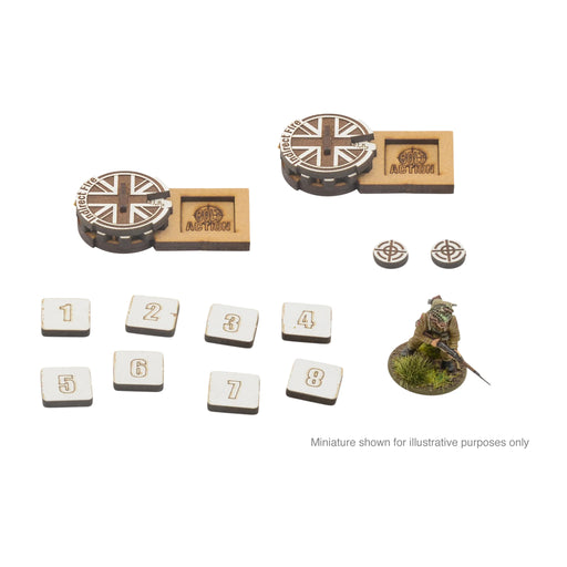 Bolt Action MDF Artillery Zeroing In Markers - Great Britain - Warlord Games
