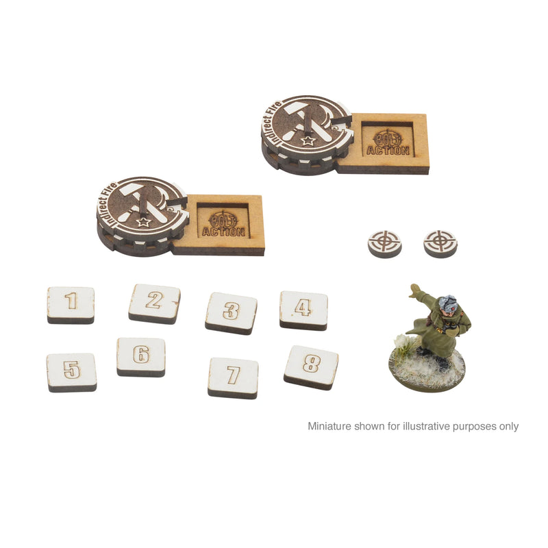 Bolt Action MDF Artillery Zeroing In Markers - Soviet Union - Warlord Games