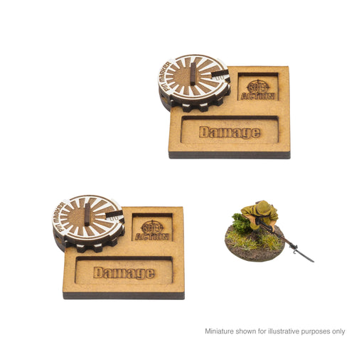 Bolt Action MDF Vehicle Pin Markers - Japan - Warlord Games
