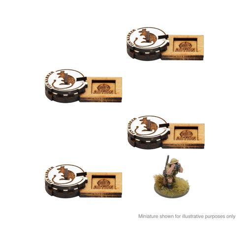 Bolt Action MDF Unit Pin Markers - British 8th Army 'Desert Rats' - Warlord Games