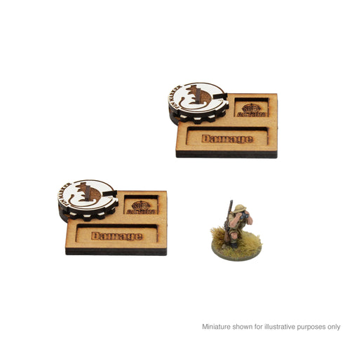 Bolt Action MDF Vehicle Pin Markers - British 8th Army 'Desert Rats' - Warlord Games