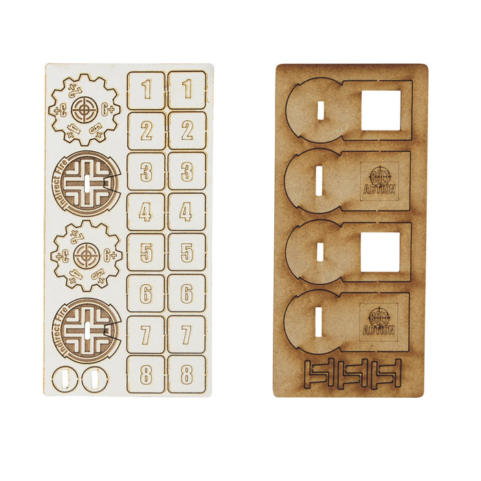 Bolt Action MDF Artillery Zeroing In Markers - British 8th Army 'Desert Rats' - Warlord Games