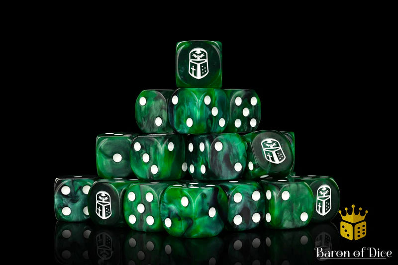 Imperial Helm Dice - Green  (25) - Baron of Dice - Baron of Dice