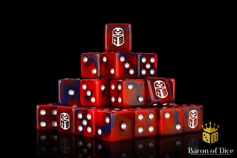 Imperial Helm Dice - Red (25) - Baron of Dice - Baron of Dice
