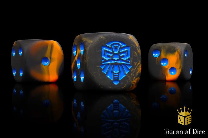 Molten Lava Dice (25 Rounded) - Baron of Dice