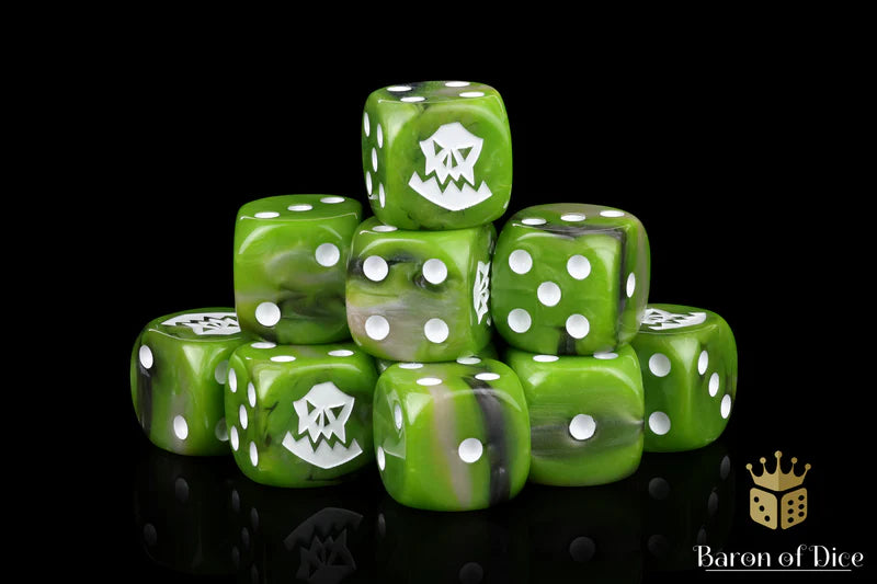 Orc Dice - White (25) - Baron of Dice - Baron of Dice