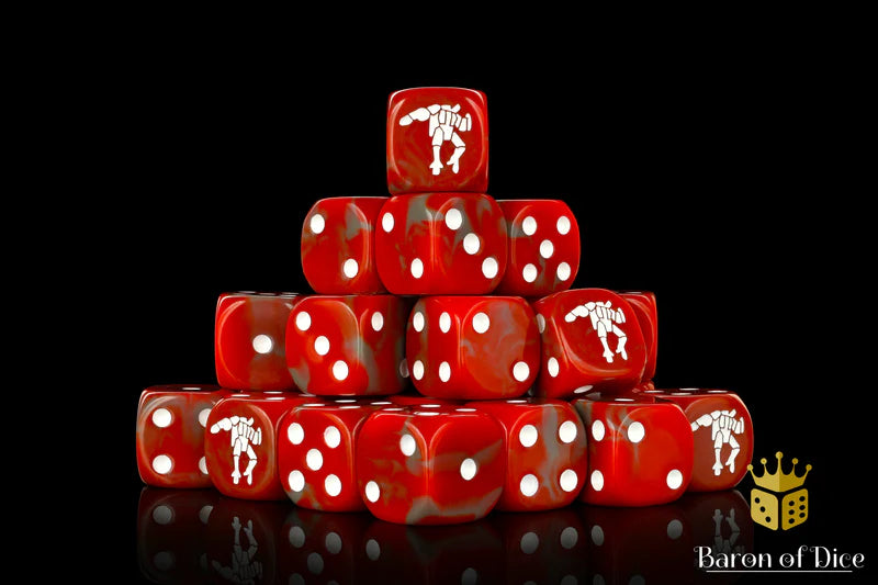 Crisis Robot Dice - Red (25) - Baron of Dice - Baron of Dice