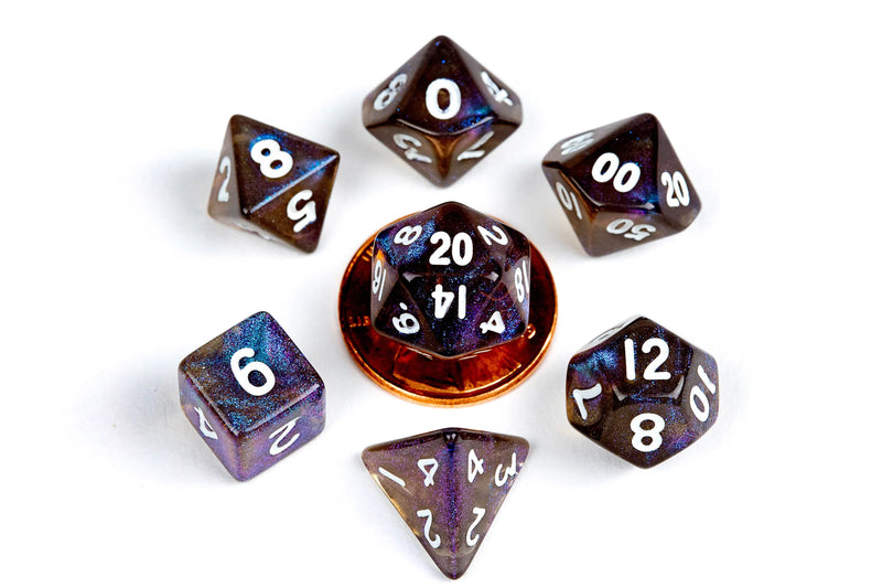 Stardust Galaxy 10mm Mini Poly Dice Set - FanRoll