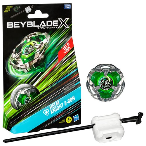 Beyblade X Helm Knight 3-80N Starter Pack Top and Launcher - Hasbro