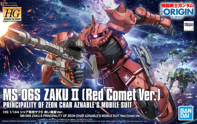 1/144 HGGTO 024 MS-06S Zaku II Char (Red Comet Ver.) - Bandai