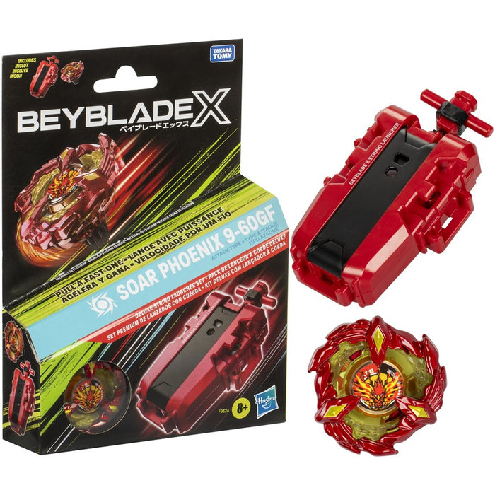 Beyblade X Soar Phoenix Deluxe String Launcher Set