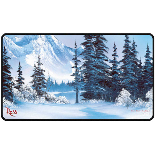 Bob Ross Winter Paradise - Black Stitched Playmat - Ultra Pro